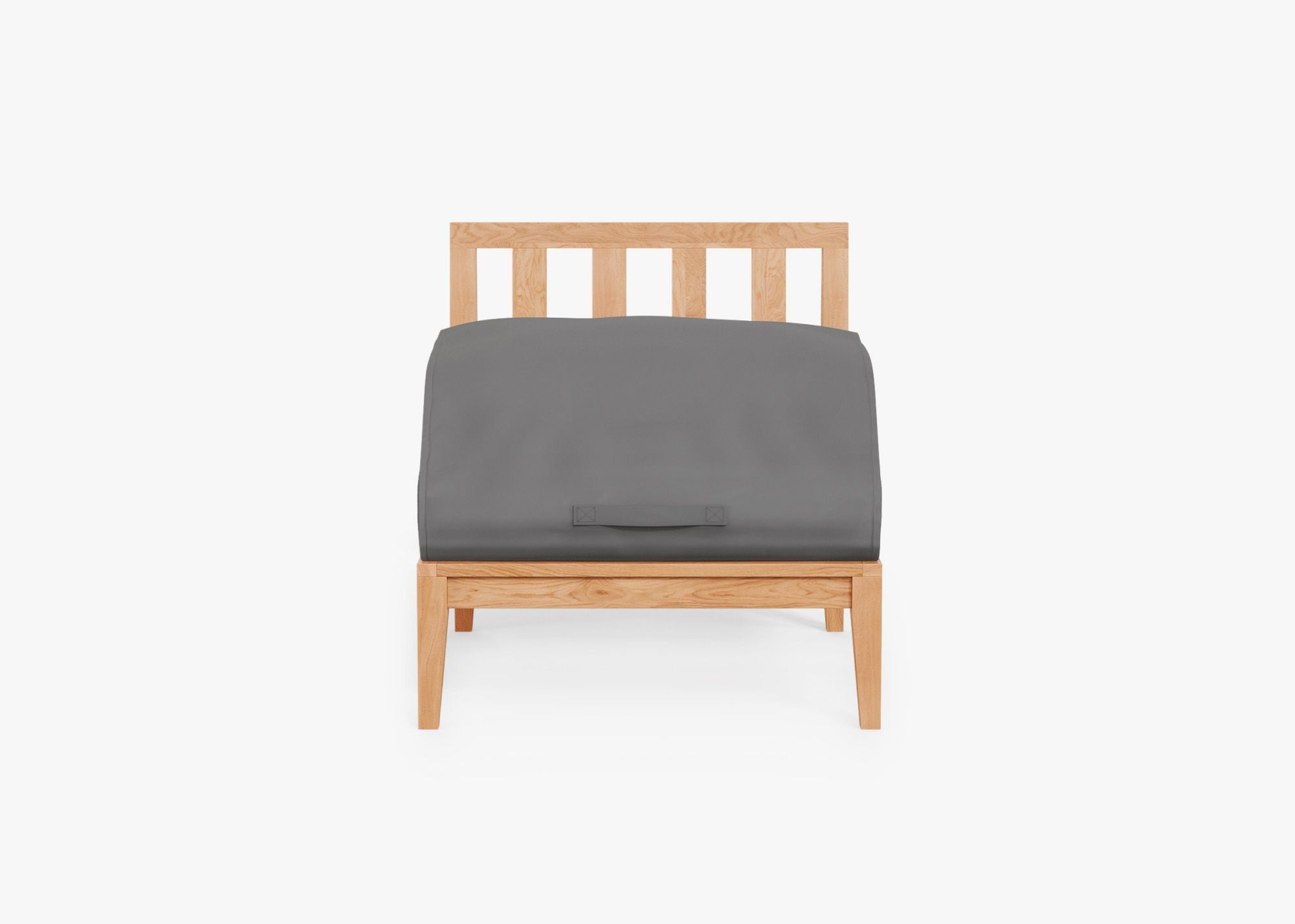 Chaise d'extérieur sans accoudoirs en teck