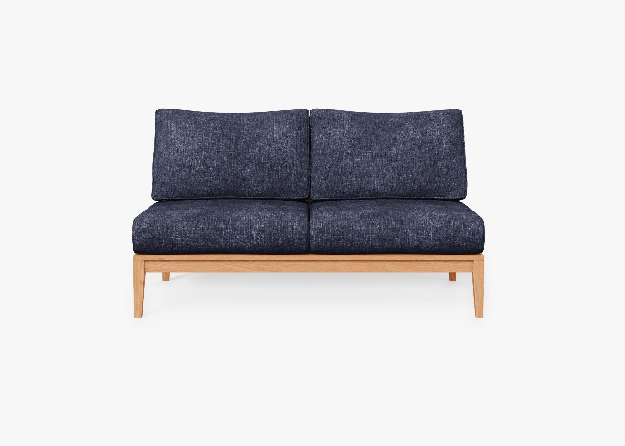 Canapé deux places d'extérieur sans accoudoirs en teck