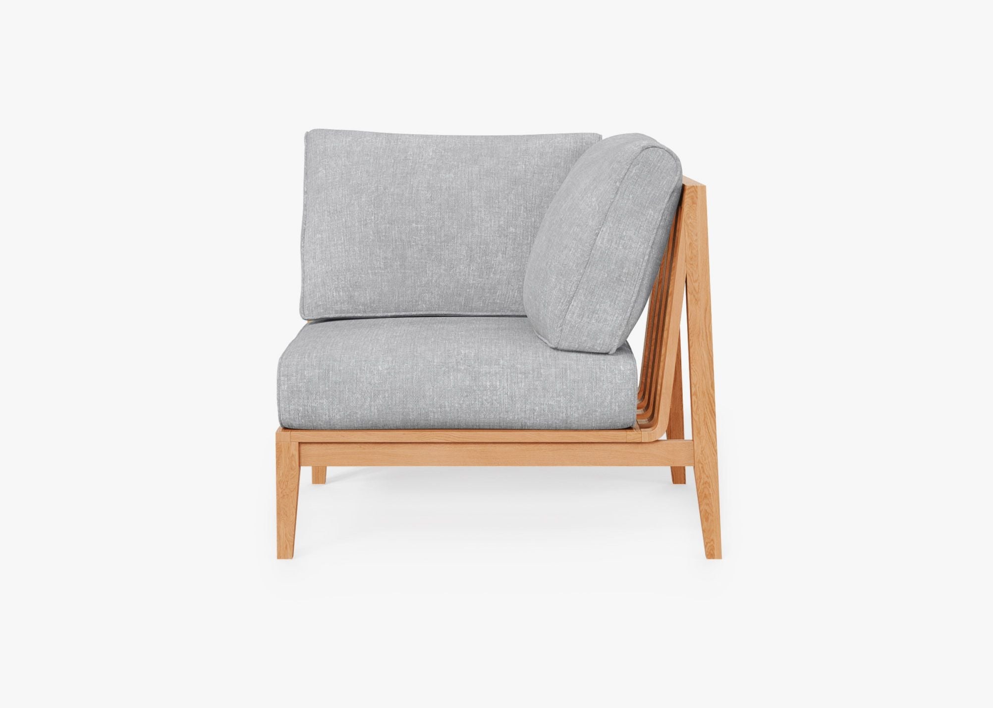 Fauteuil d'angle d'extérieur en teck - Gauche