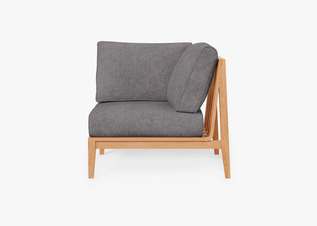 Fauteuil d'angle d'extérieur en teck - Gauche