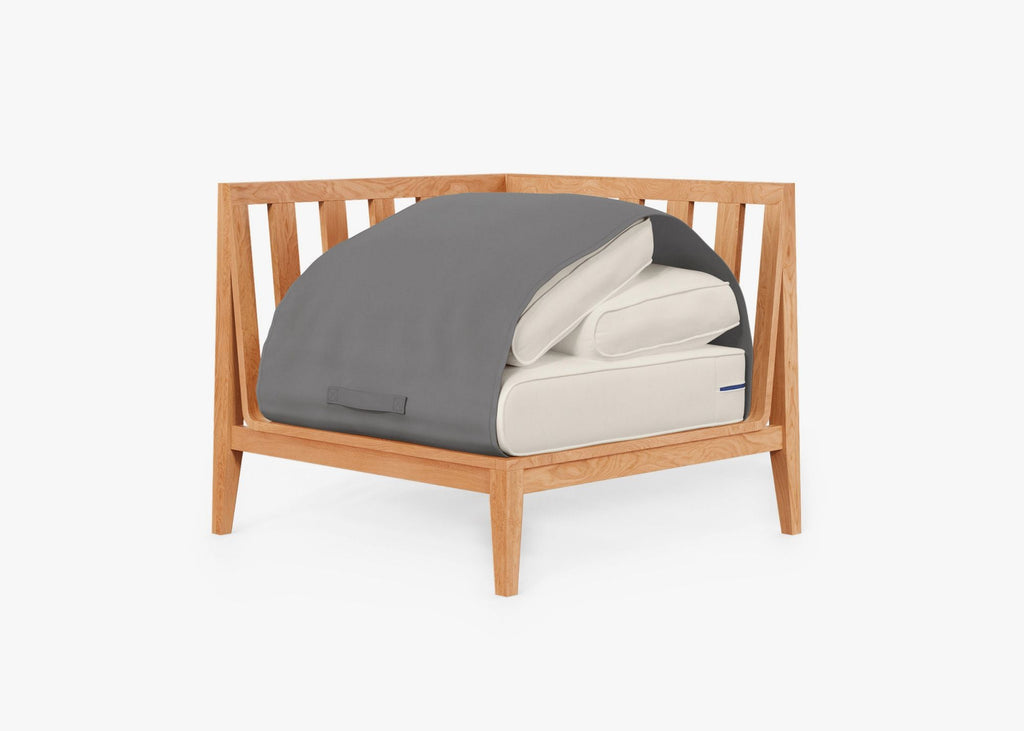 Fauteuil d'angle d'extérieur en teck - Droite