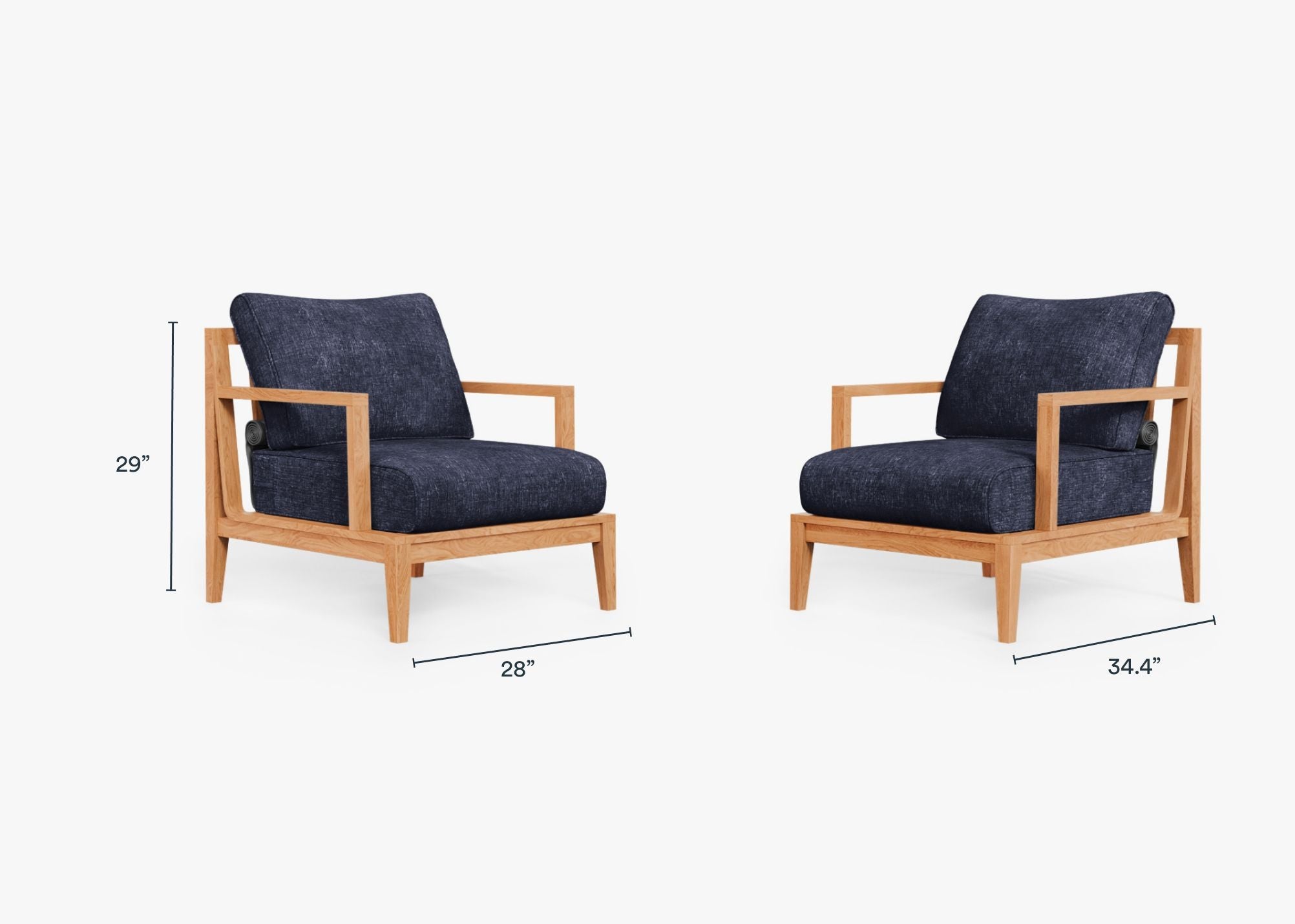 Ensemble de conversation avec fauteuil d'extérieur en teck