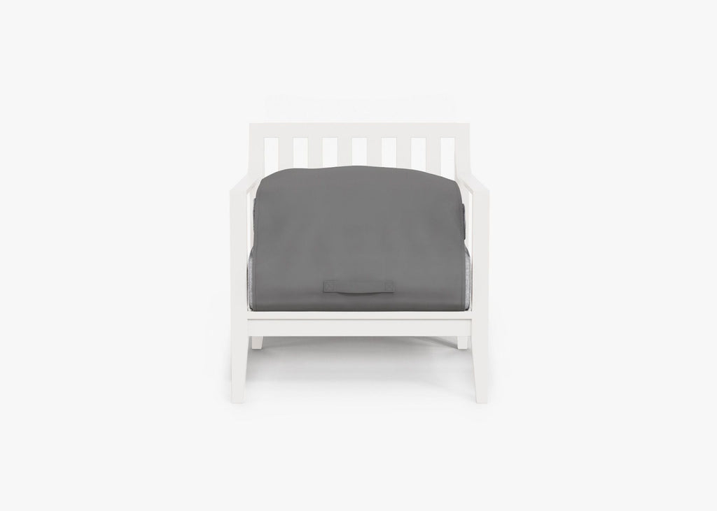 Fauteuil d'extérieur en aluminium blanc