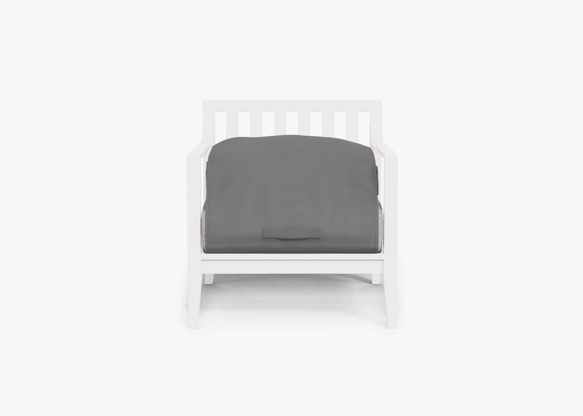 Fauteuil d'extérieur en aluminium blanc