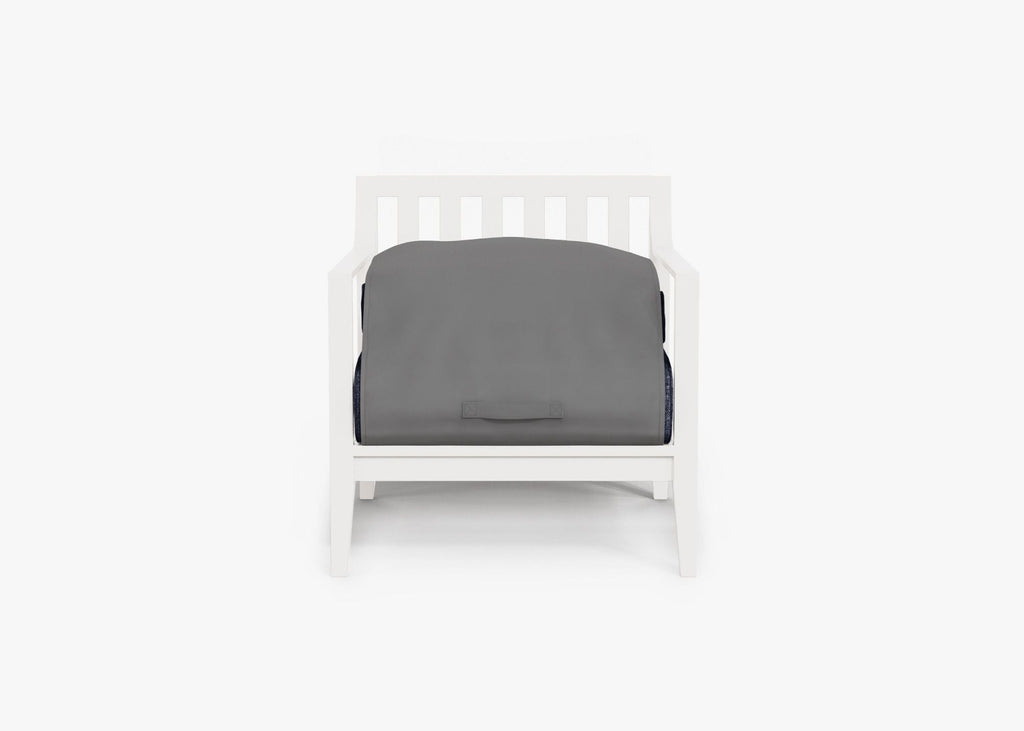 Fauteuil d'extérieur en aluminium blanc