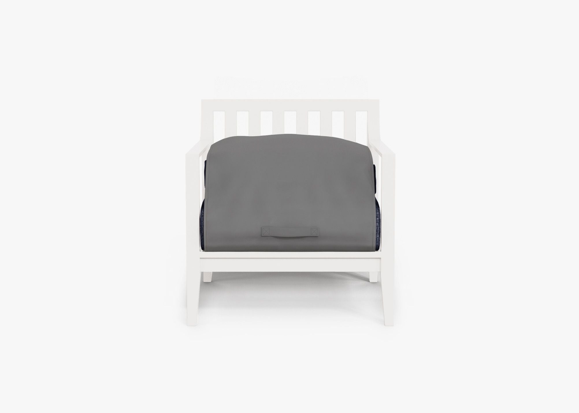 Fauteuil d'extérieur en aluminium blanc