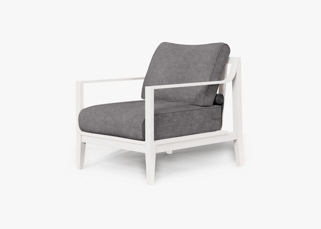 Fauteuil d'extérieur en aluminium blanc