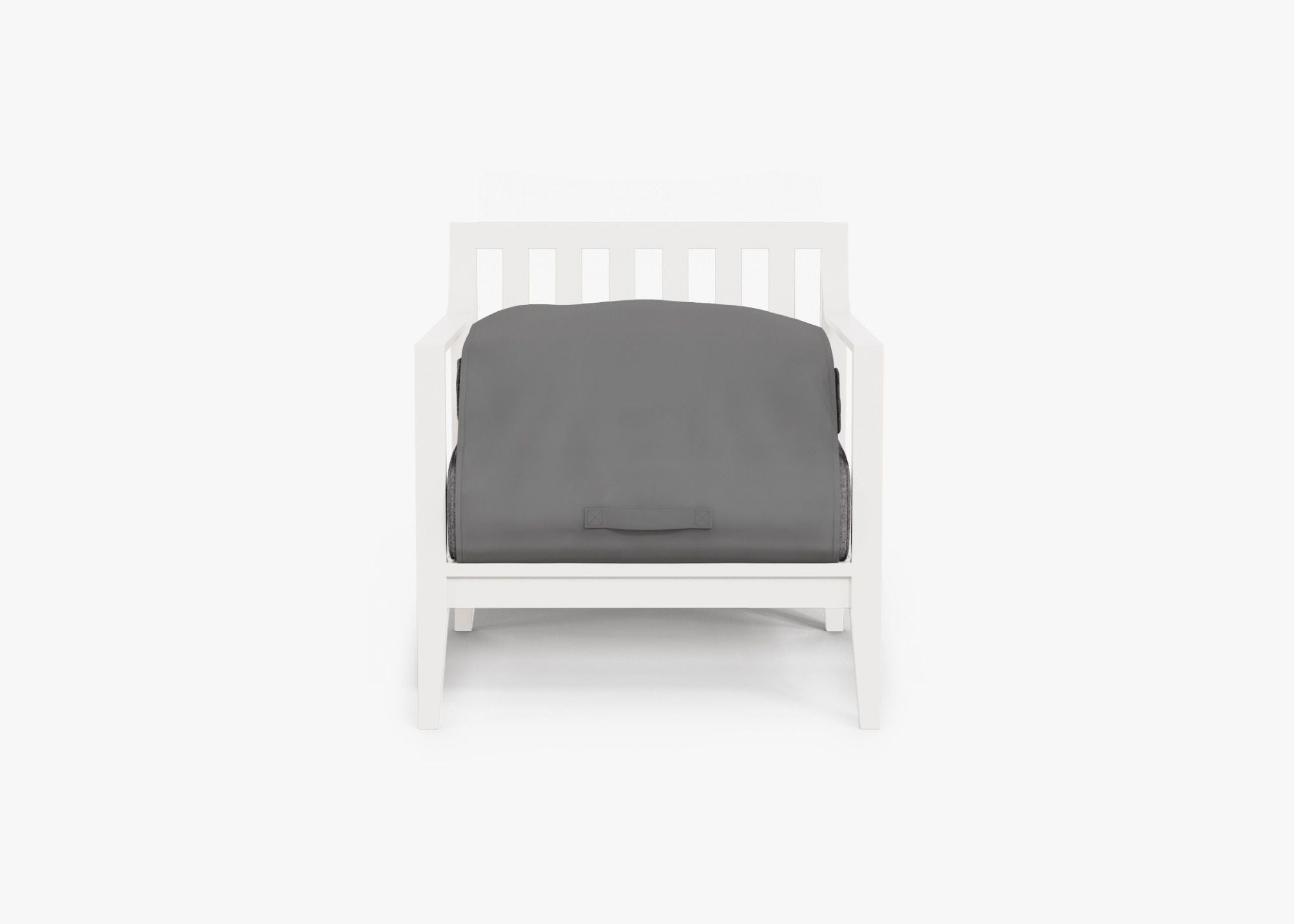 Fauteuil d'extérieur en aluminium blanc
