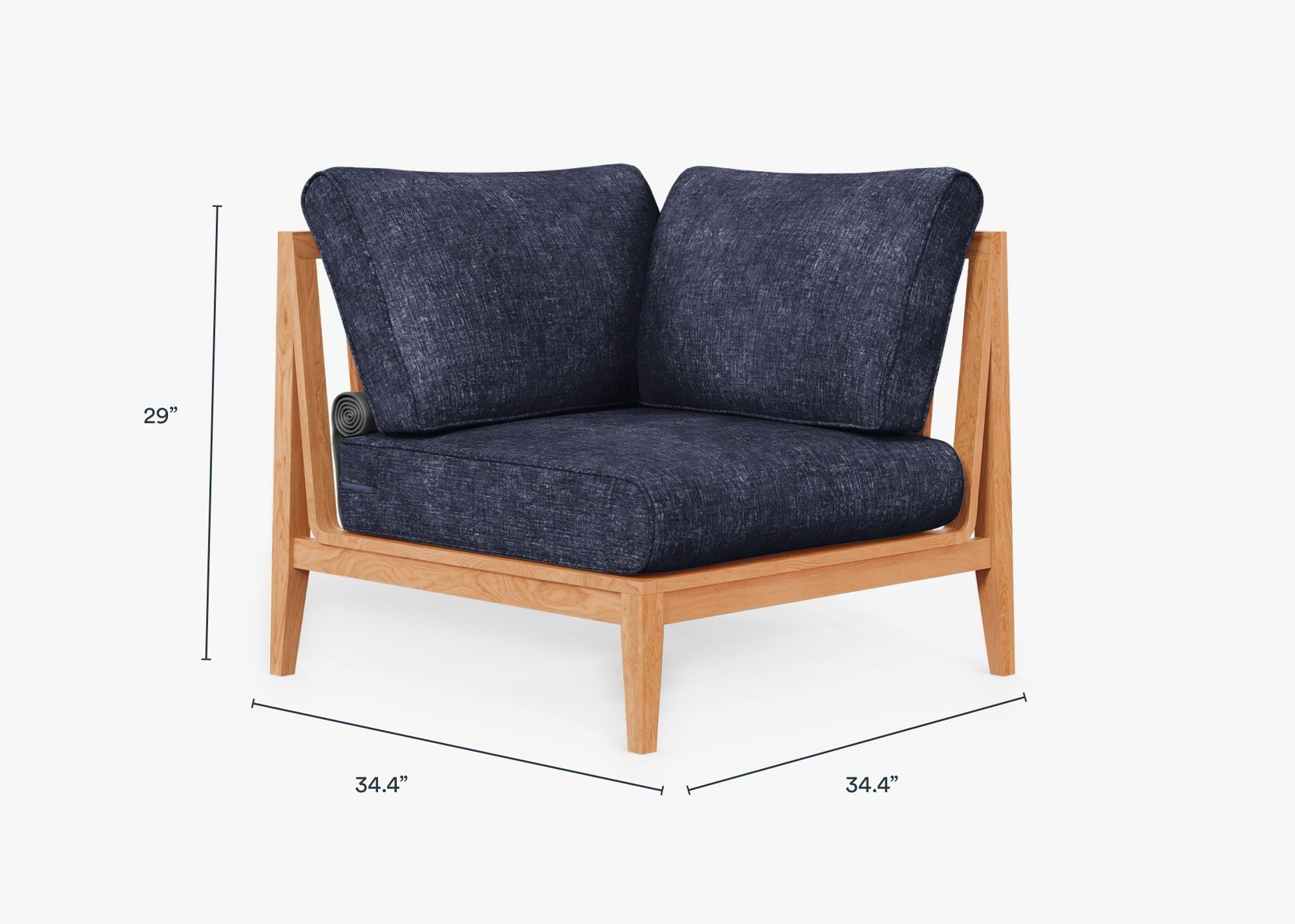 Lit de jour modulaire d'extérieur en teck