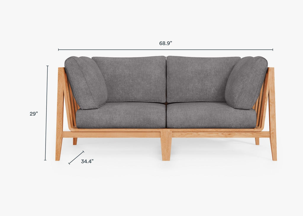 Canapé deux places d'extérieur en teck