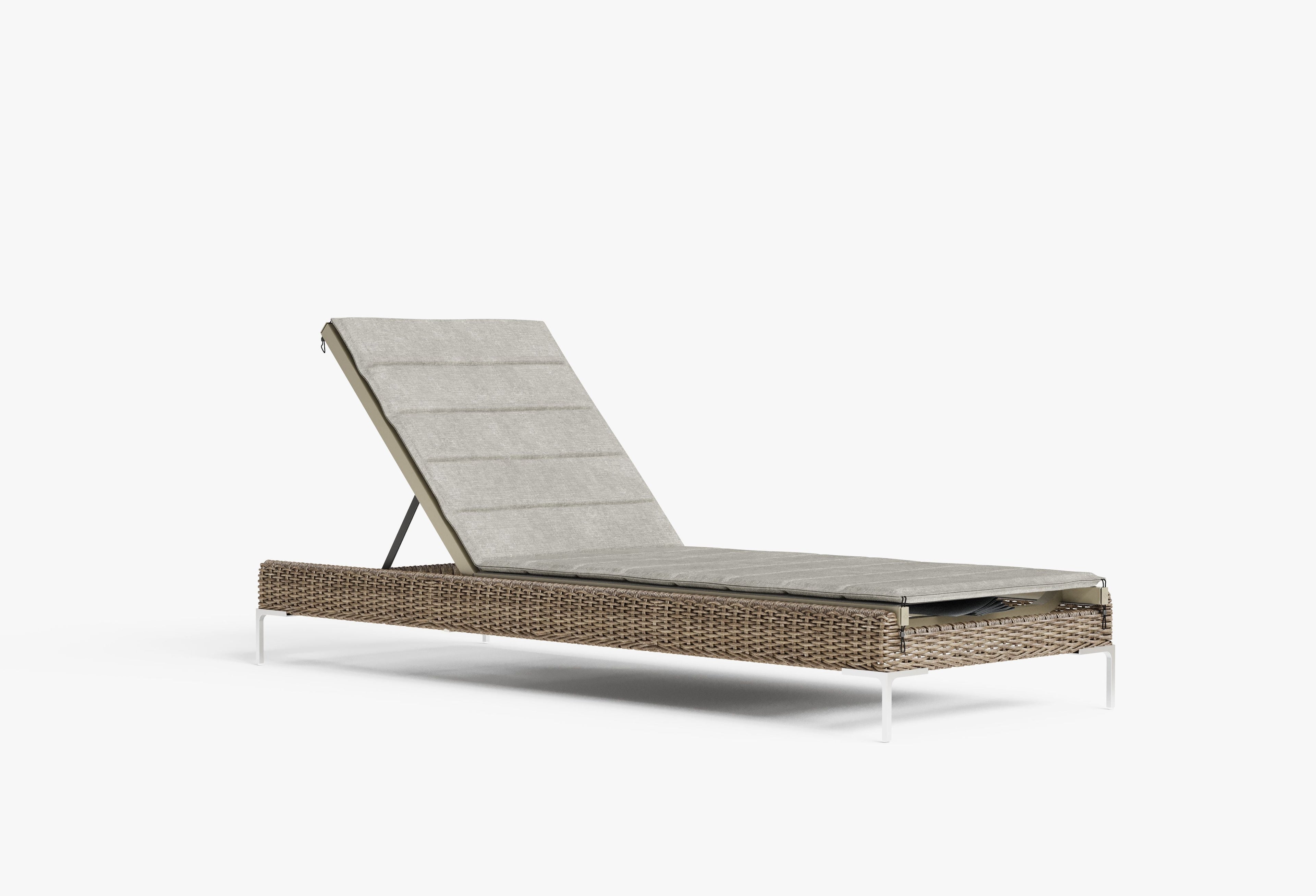 Housse pour chaise longue en aluminium ou en osier