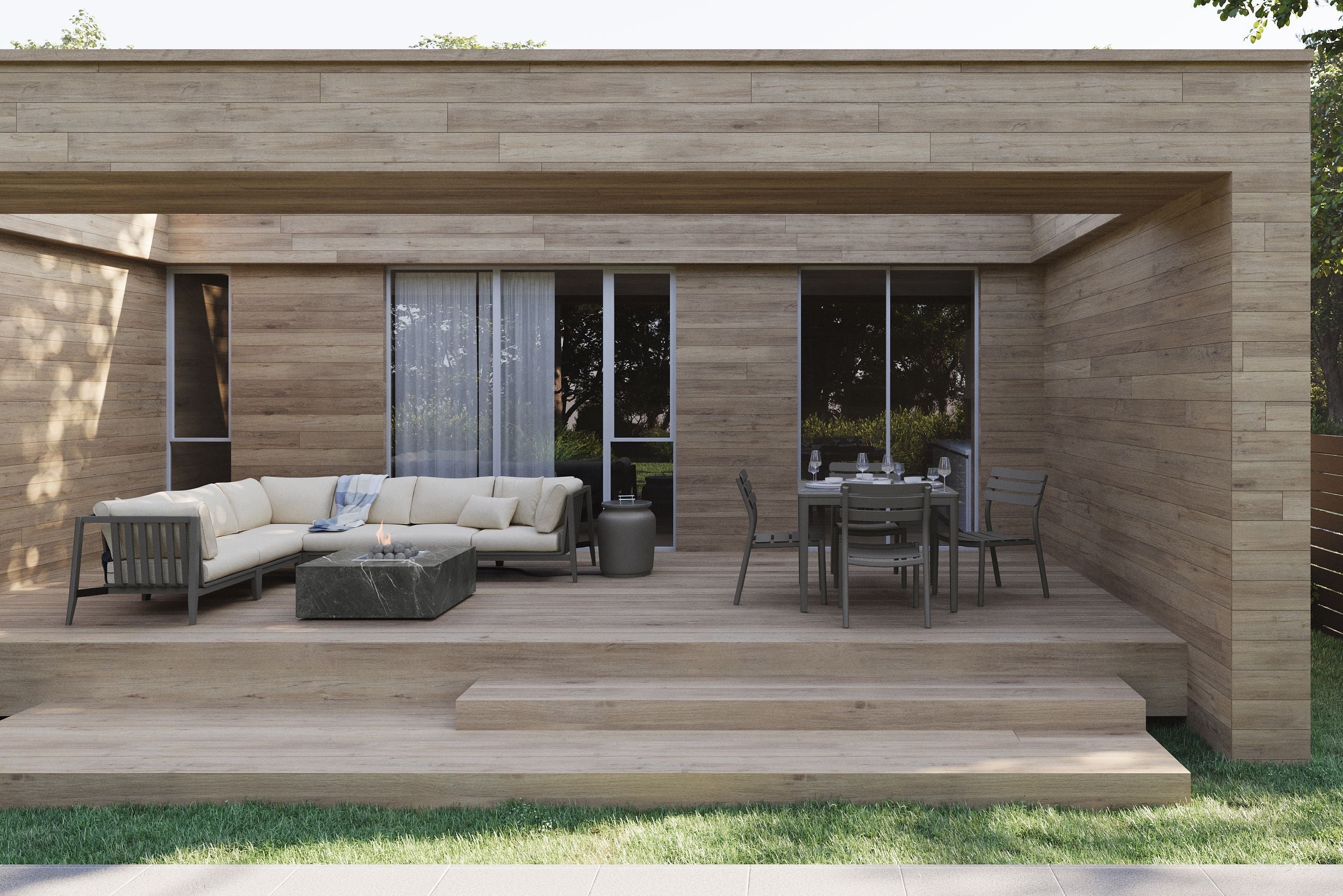 Table de salle à manger carrée d'extérieur en aluminium + 4 chaises de réalisateur en aluminium