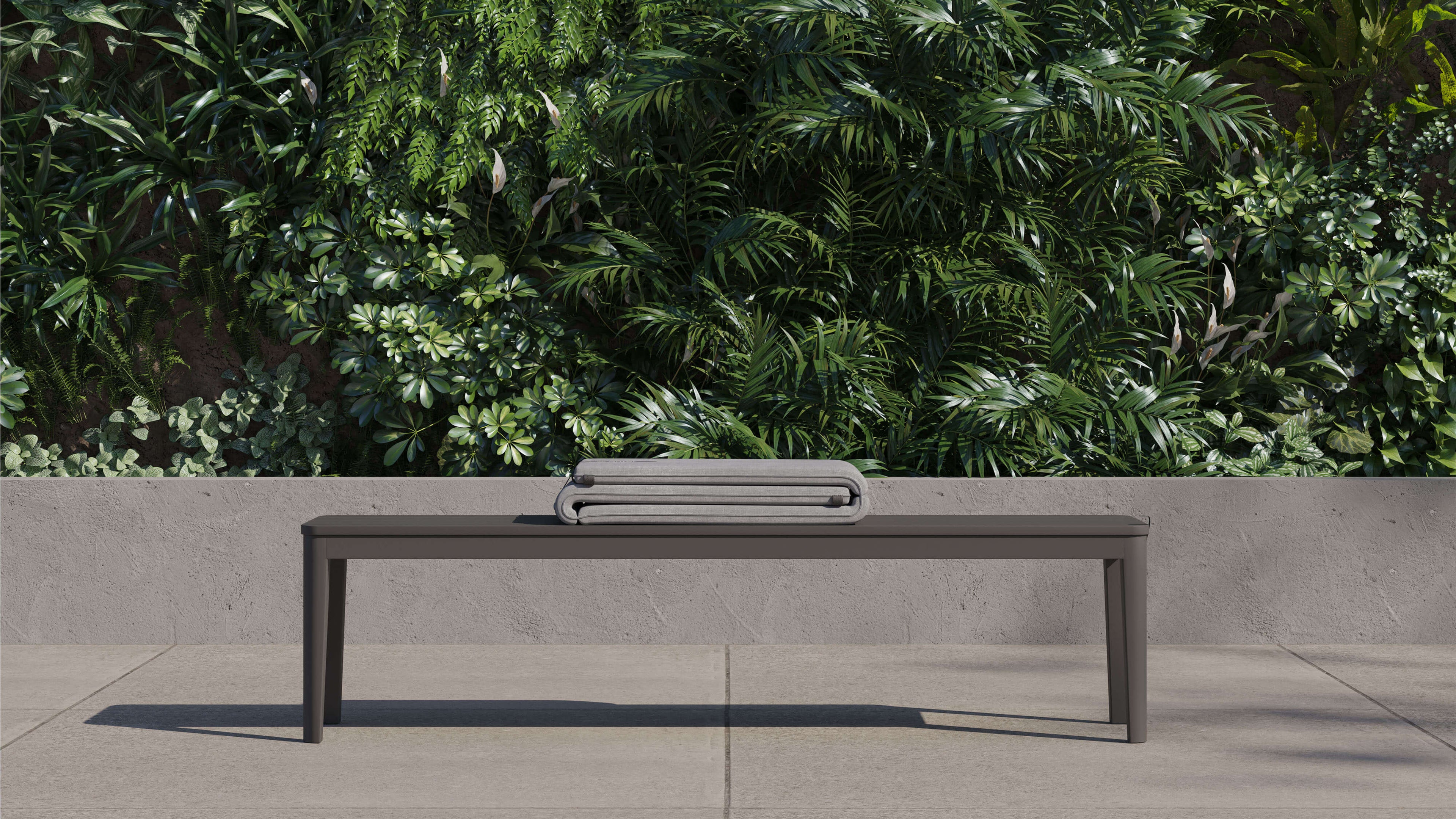 Banc de salle à manger d'extérieur en aluminium