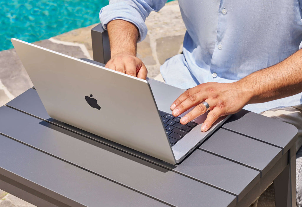 Table d'appoint d'extérieur en aluminium - Rectangulaire, lot de 2