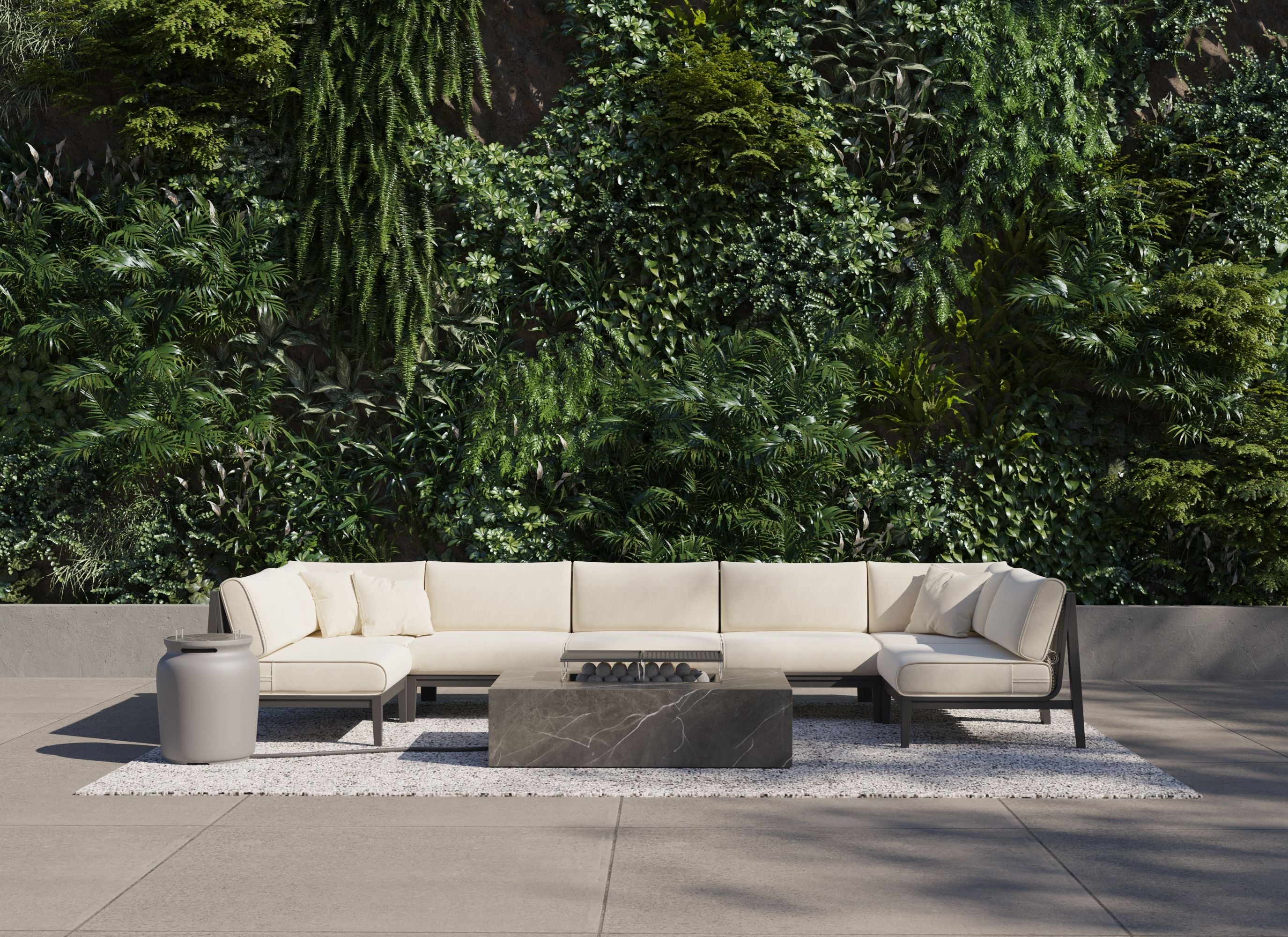 Ensemble de cuisson pour foyer OuterStone + housse pour bouteille de propane - Rectangulaire