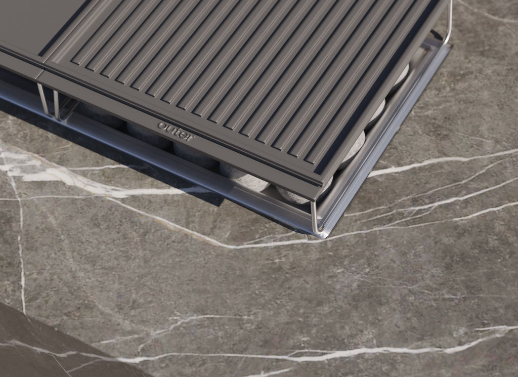 Ensemble de cuisson pour foyer OuterStone + housse pour bouteille de propane - Rectangulaire