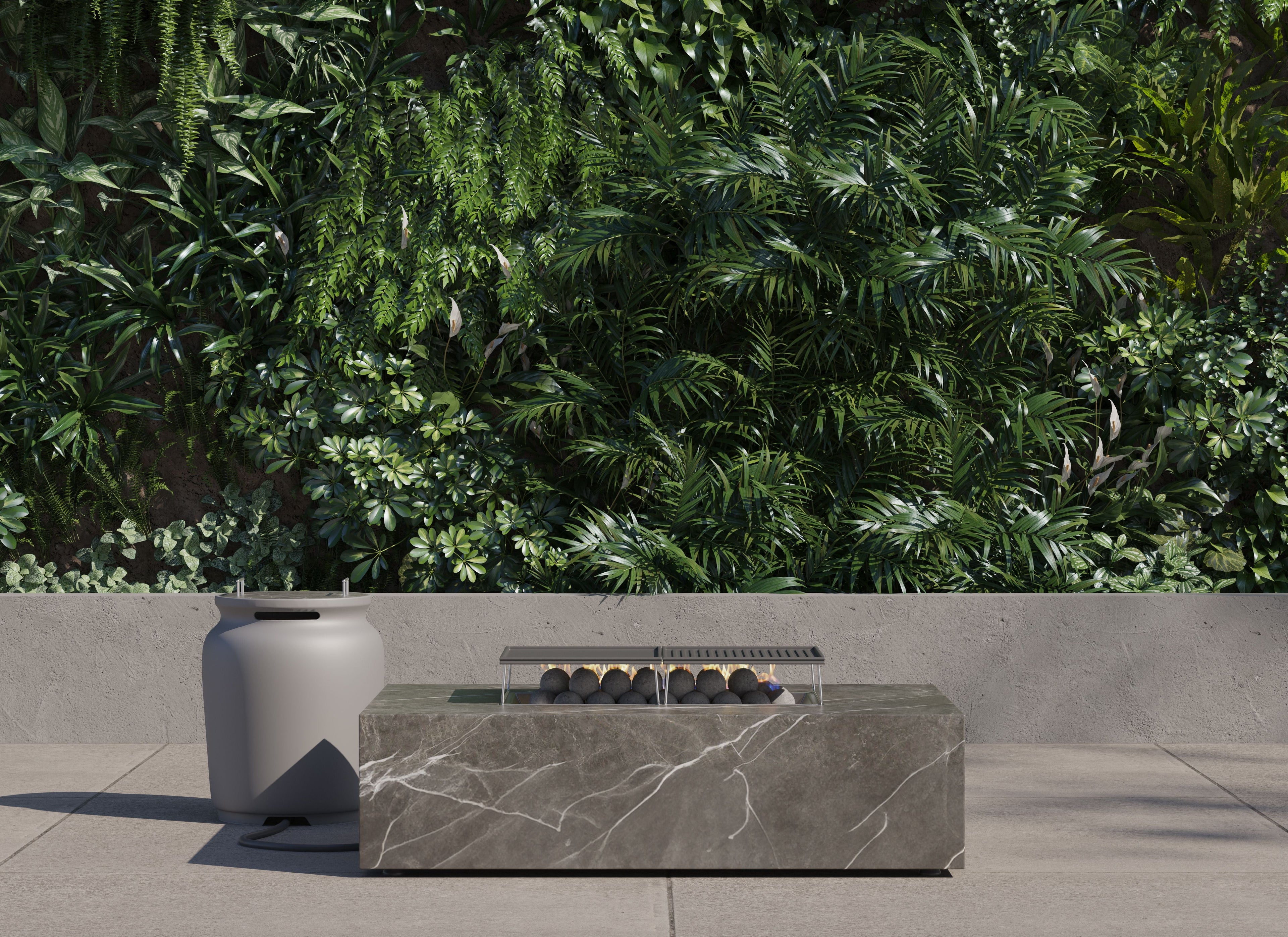 Ensemble de cuisson pour foyer OuterStone + housse pour bouteille de propane - Rectangulaire