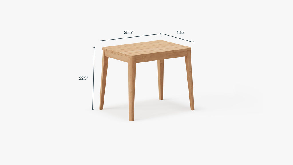 Table d'appoint d'extérieur en teck, lot de 2