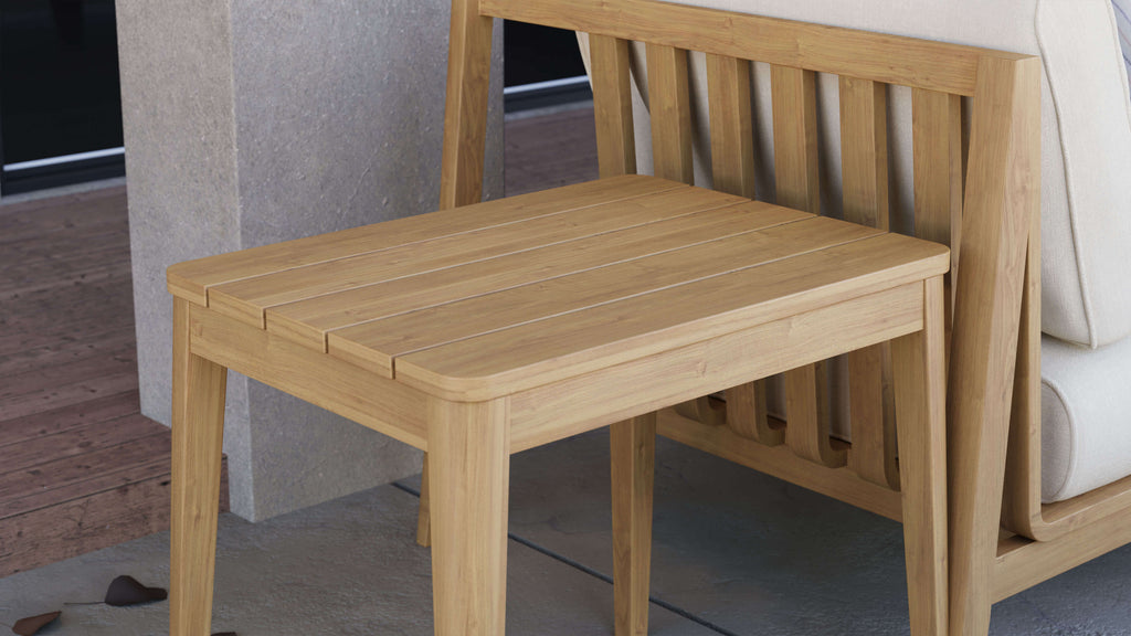 Table d'appoint d'extérieur en teck