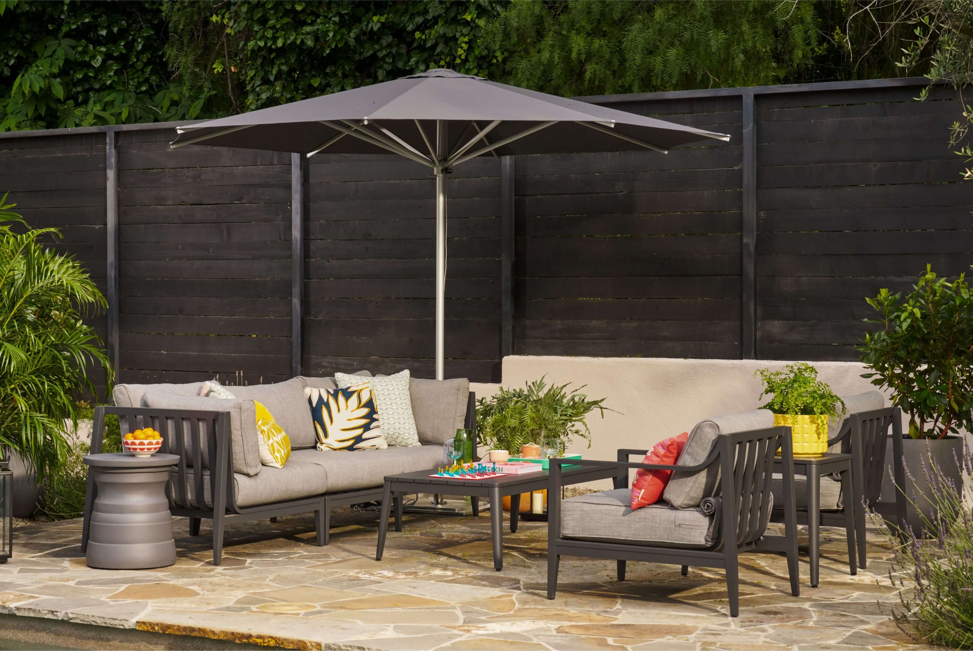 Parasol d'extérieur en aluminium de qualité marine