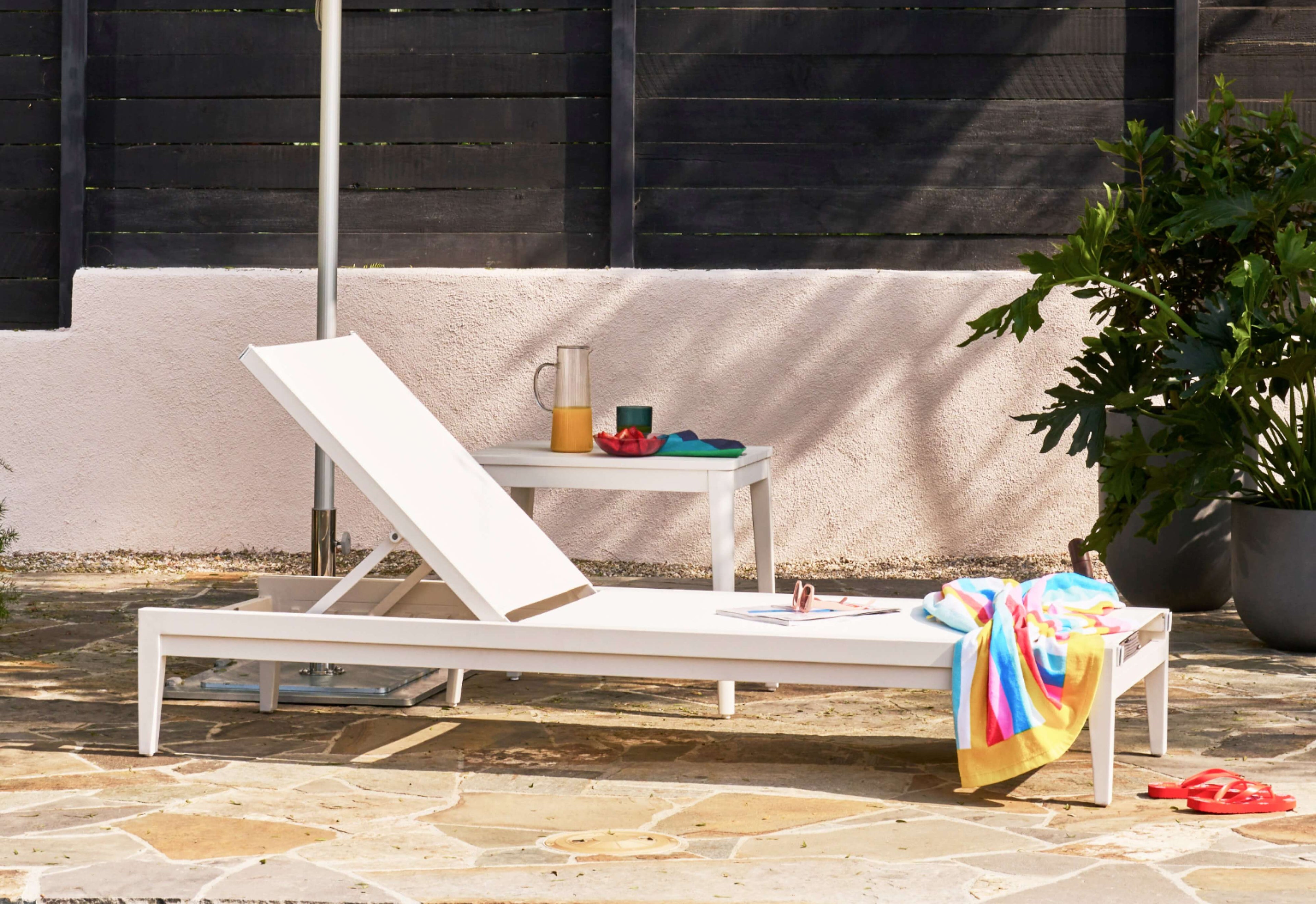 Table d'appoint d'extérieur en aluminium - Rectangulaire, lot de 2