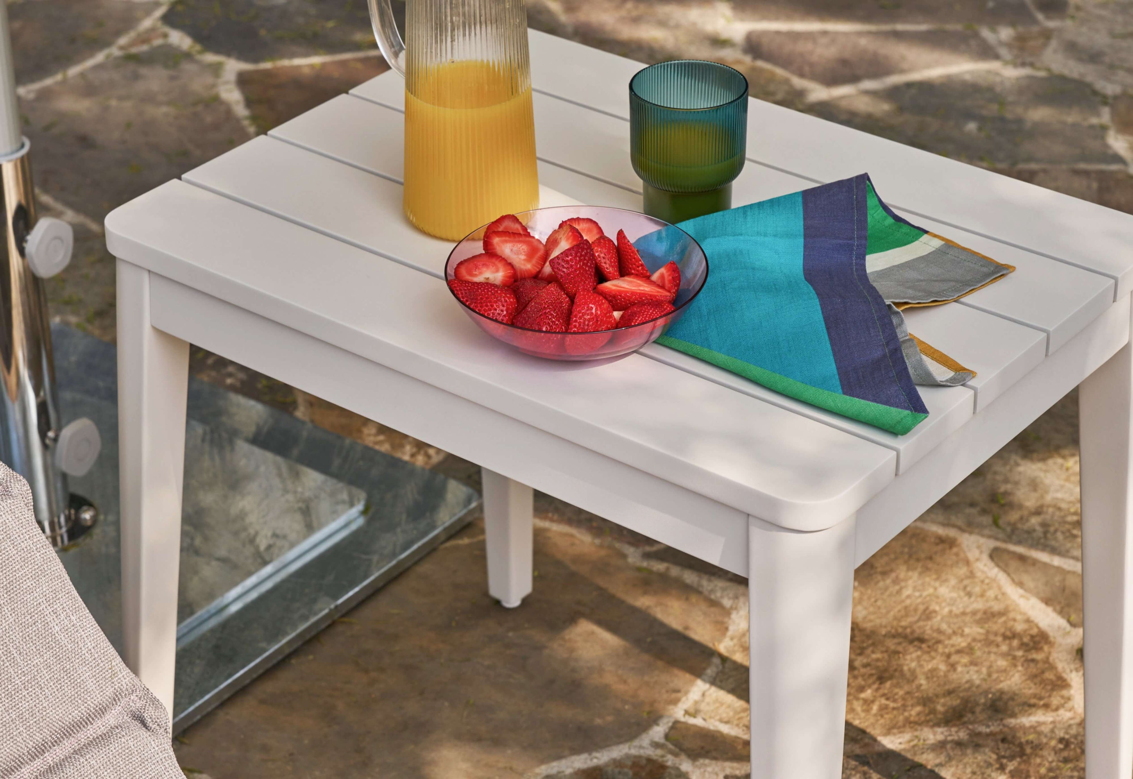 Table d'appoint d'extérieur en aluminium - Rectangulaire, lot de 2