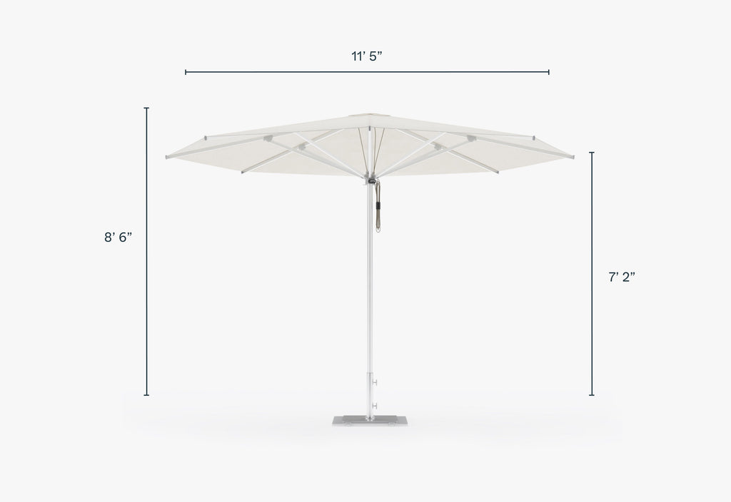 Parasol d'extérieur en aluminium de qualité marine
