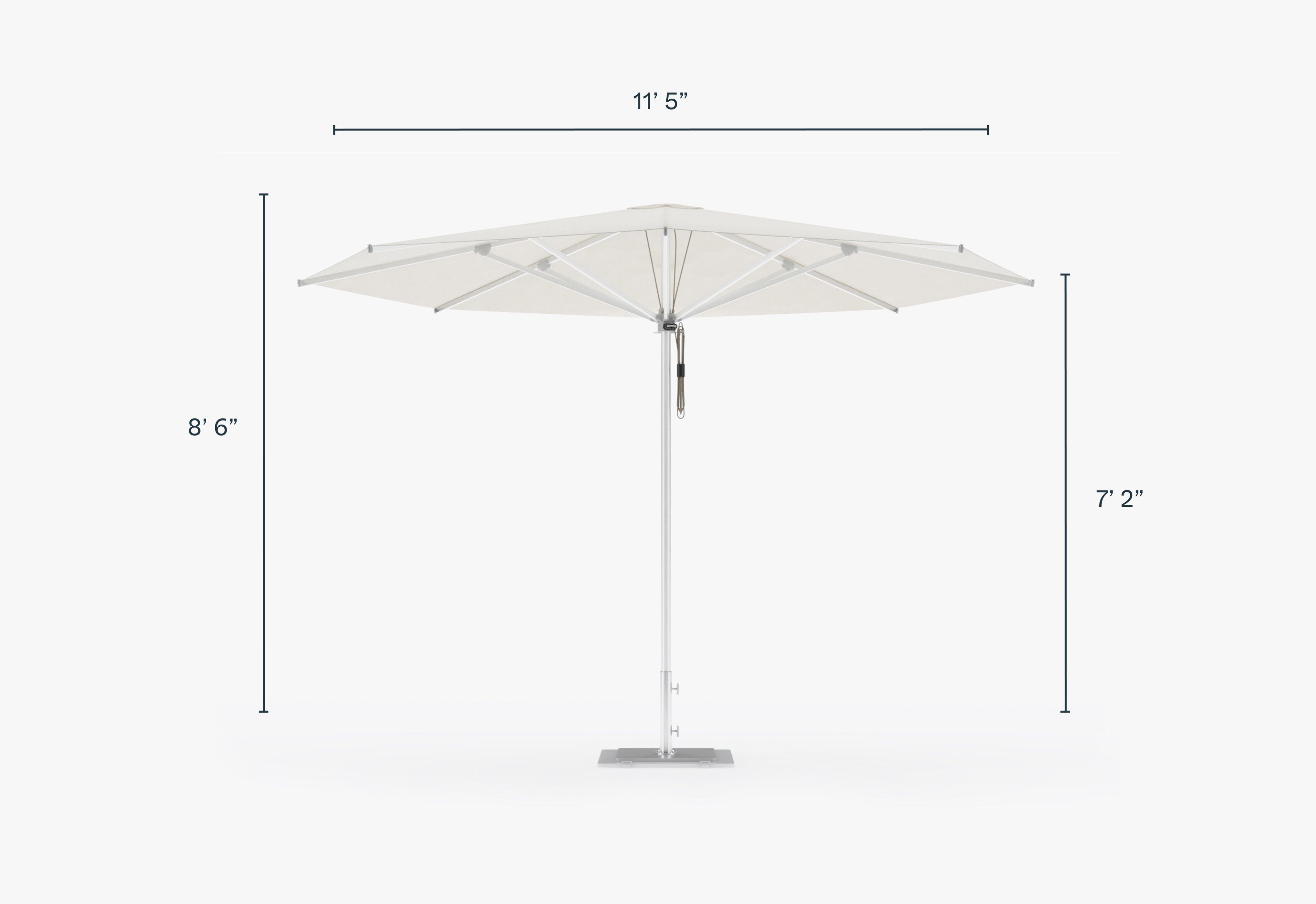Parasol d'extérieur en aluminium de qualité marine
