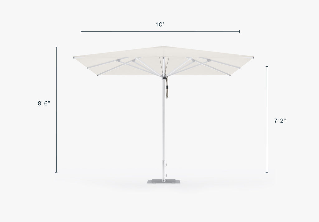 Parasol d'extérieur en aluminium de qualité marine