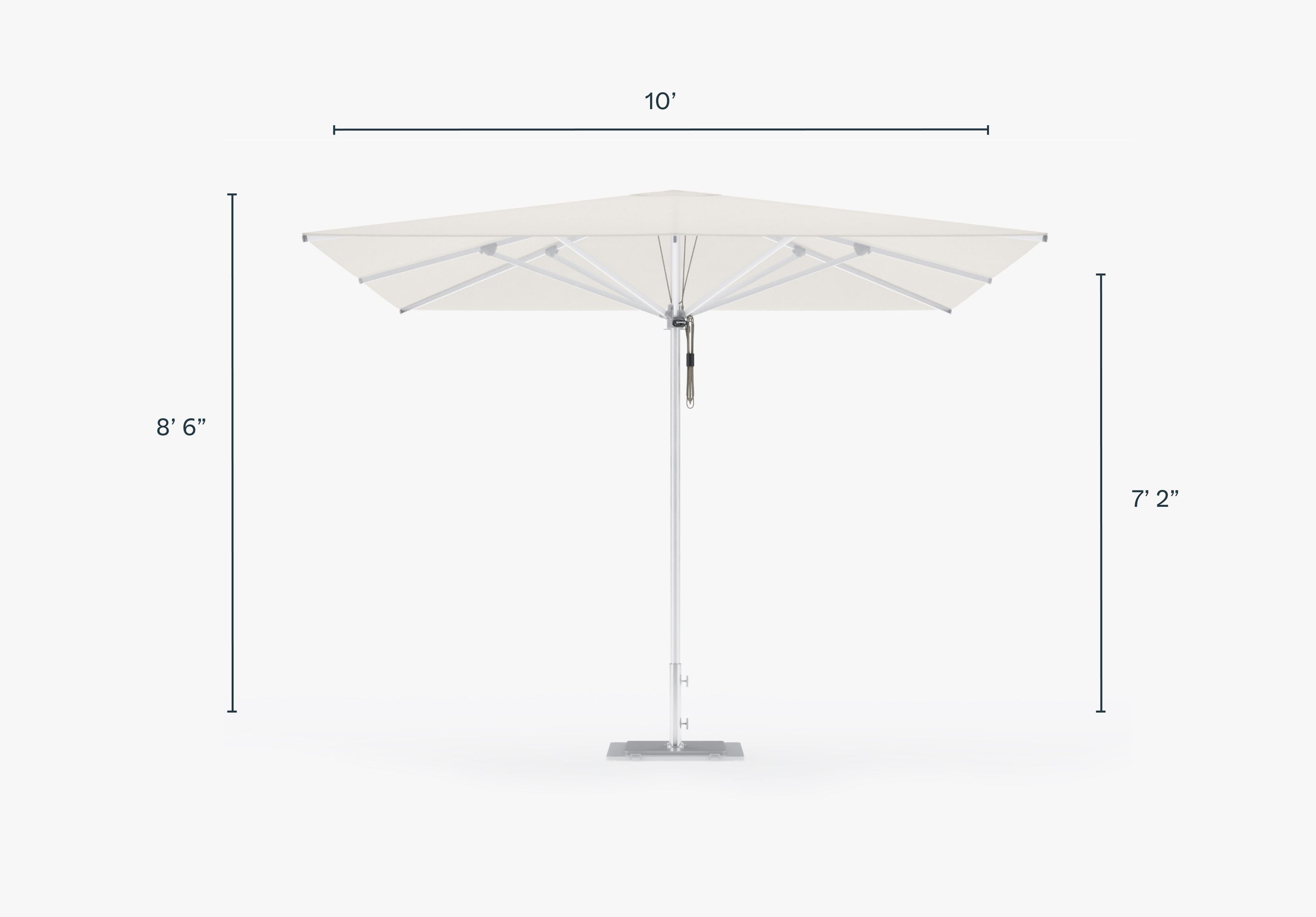 Parasol d'extérieur en aluminium de qualité marine